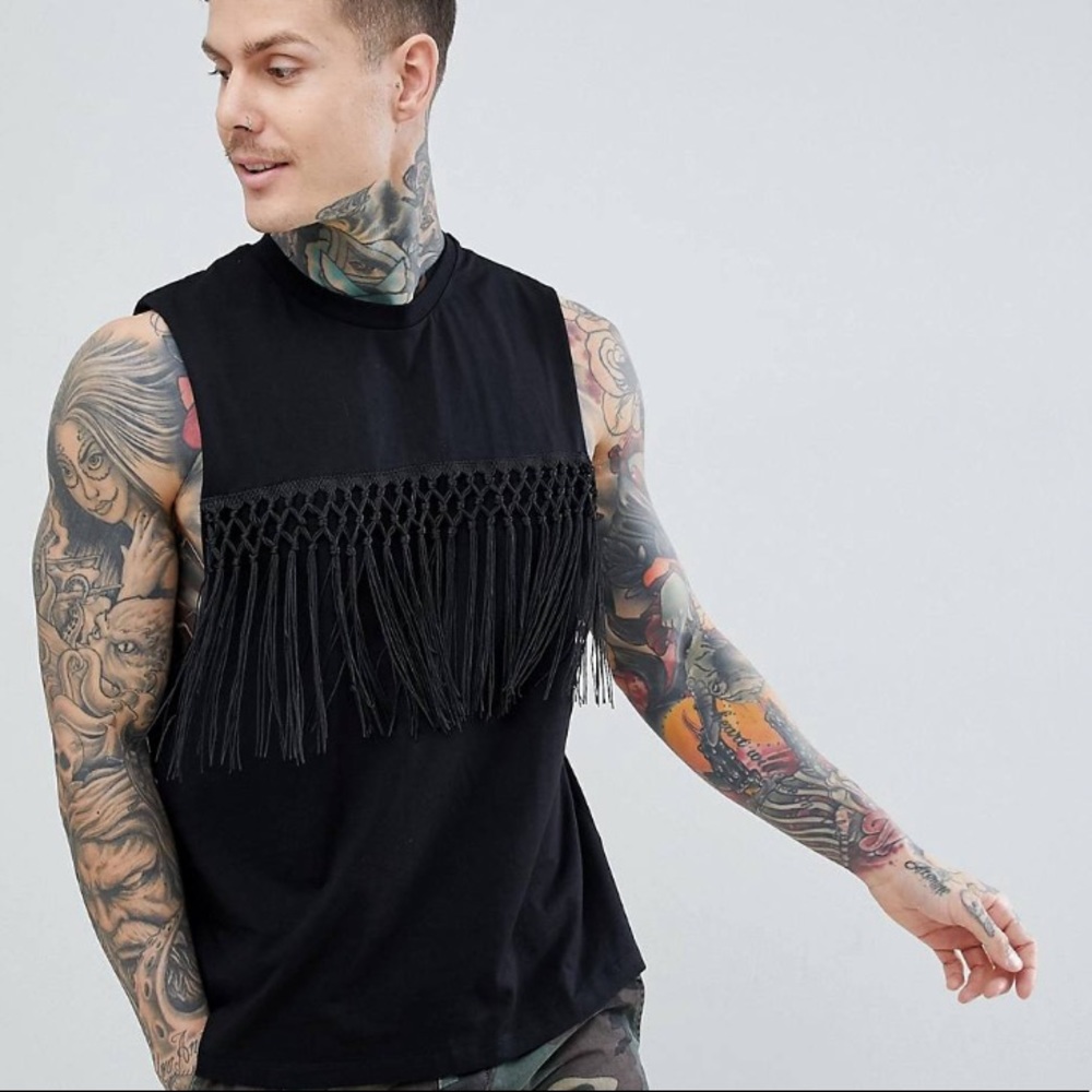COPY - Men’s ASOS Festival Tank With Fringe
